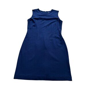 J.McLaughlin Size M Navy Blue Stretch Sleeveless Tank Sheath Knee Length Dress